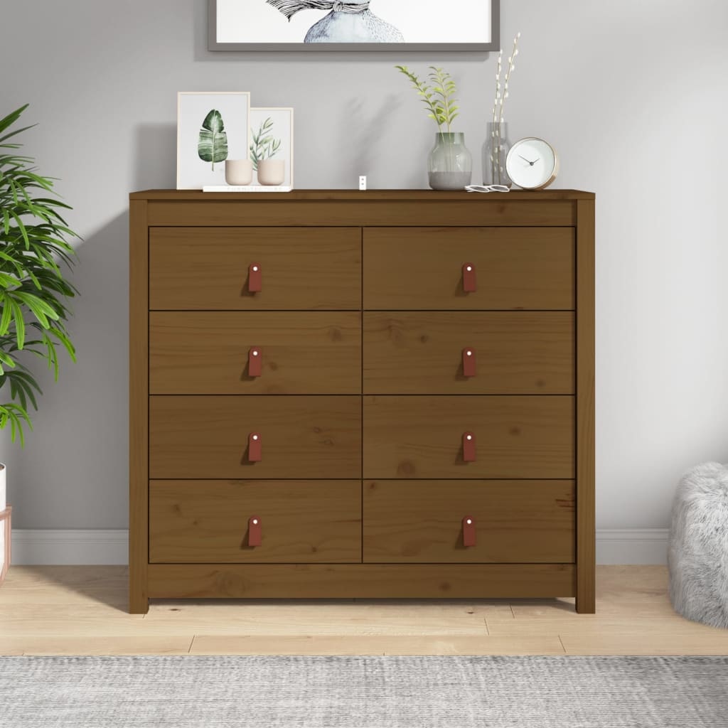 VidaXL Dressoir 100x40x90 cm massief grenenhout honingbruin