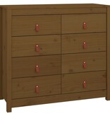 VidaXL Dressoir 100x40x90 cm massief grenenhout honingbruin