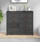 VidaXL Dressoir 100x40x90 cm massief grenenhout grijs