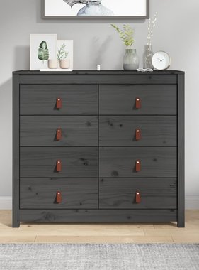 VidaXL Dressoir 100x40x90 cm massief grenenhout grijs