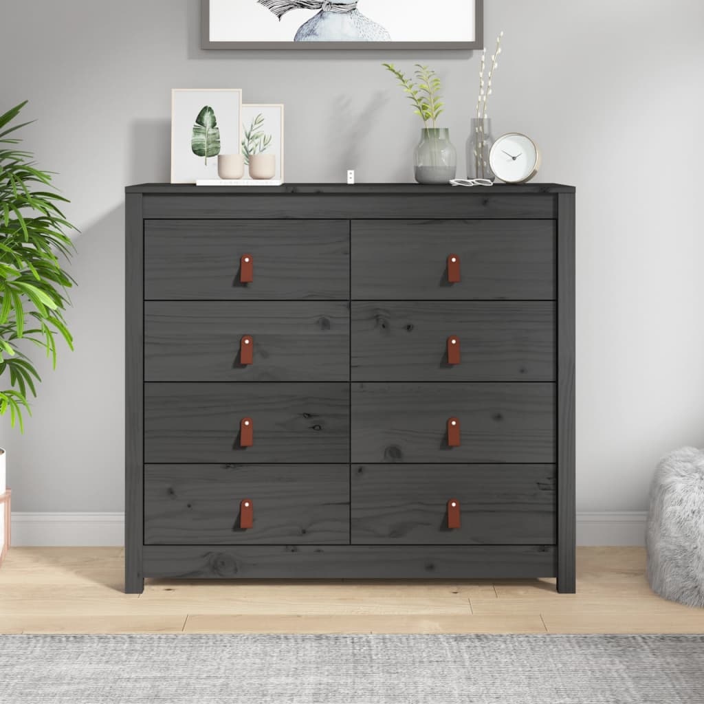 VidaXL Dressoir 100x40x90 cm massief grenenhout grijs