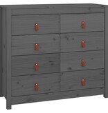 VidaXL Dressoir 100x40x90 cm massief grenenhout grijs