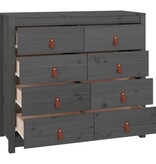 VidaXL Dressoir 100x40x90 cm massief grenenhout grijs