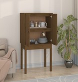 VidaXL Hoge kast 60x40x120 cm massief grenenhout honingbruin