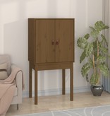 VidaXL Hoge kast 60x40x120 cm massief grenenhout honingbruin