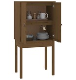 VidaXL Hoge kast 60x40x120 cm massief grenenhout honingbruin
