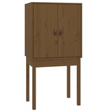 VidaXL Hoge kast 60x40x120 cm massief grenenhout honingbruin