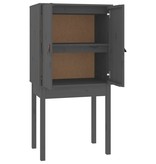 VidaXL Hoge kast 60x40x120 cm massief grenenhout grijs