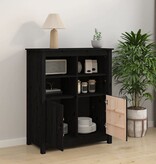 VidaXL Dressoir 83x41,5x100 cm massief grenenhout zwart