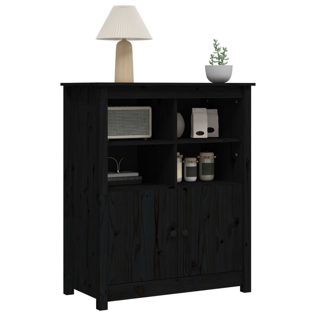 VidaXL Dressoir 83x41,5x100 cm massief grenenhout zwart