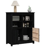 VidaXL Dressoir 83x41,5x100 cm massief grenenhout zwart