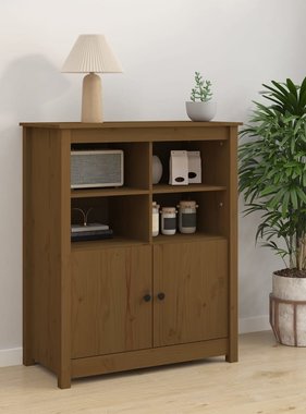 VidaXL Dressoir 83x41,5x100 cm massief grenenhout honingbruin