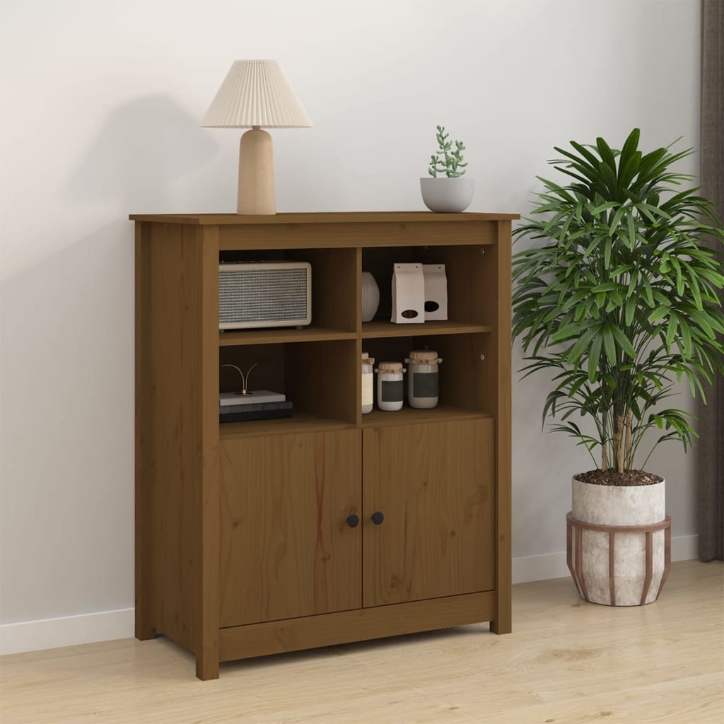 VidaXL Dressoir 83x41,5x100 cm massief grenenhout honingbruin
