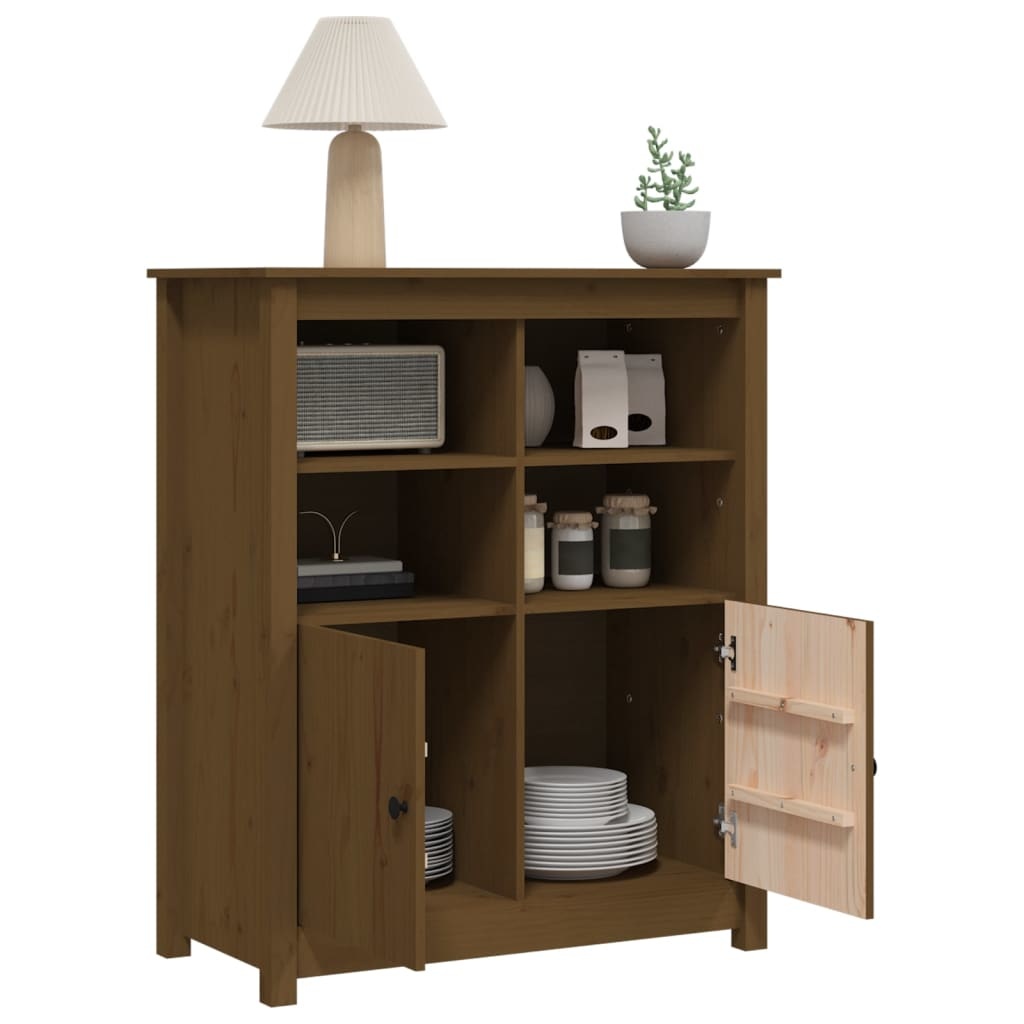 VidaXL Dressoir 83x41,5x100 cm massief grenenhout honingbruin