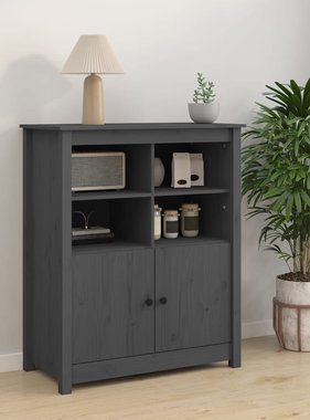 VidaXL Dressoir 83x41,5x100 cm massief grenenhout grijs