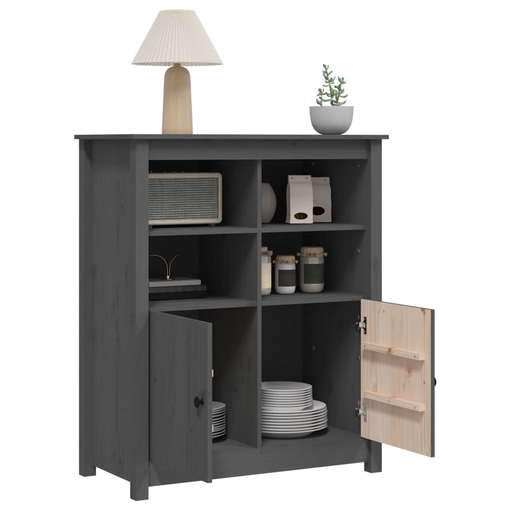 VidaXL Dressoir 83x41,5x100 cm massief grenenhout grijs