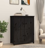 VidaXL Dressoir 83x41,5x100 cm massief grenenhout zwart