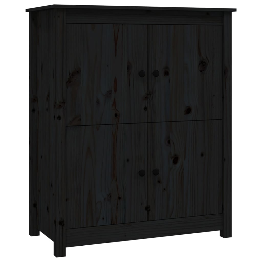 VidaXL Dressoir 83x41,5x100 cm massief grenenhout zwart