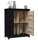 VidaXL Dressoir 83x41,5x100 cm massief grenenhout zwart