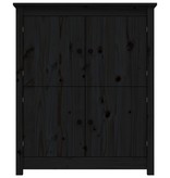 VidaXL Dressoir 83x41,5x100 cm massief grenenhout zwart