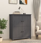 VidaXL Dressoir 83x41,5x100 cm massief grenenhout grijs