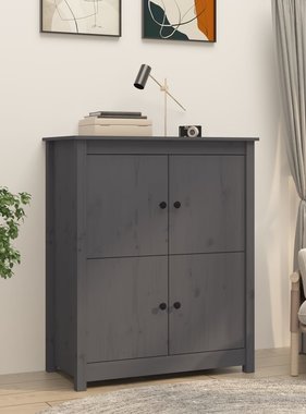 VidaXL Dressoir 83x41,5x100 cm massief grenenhout grijs