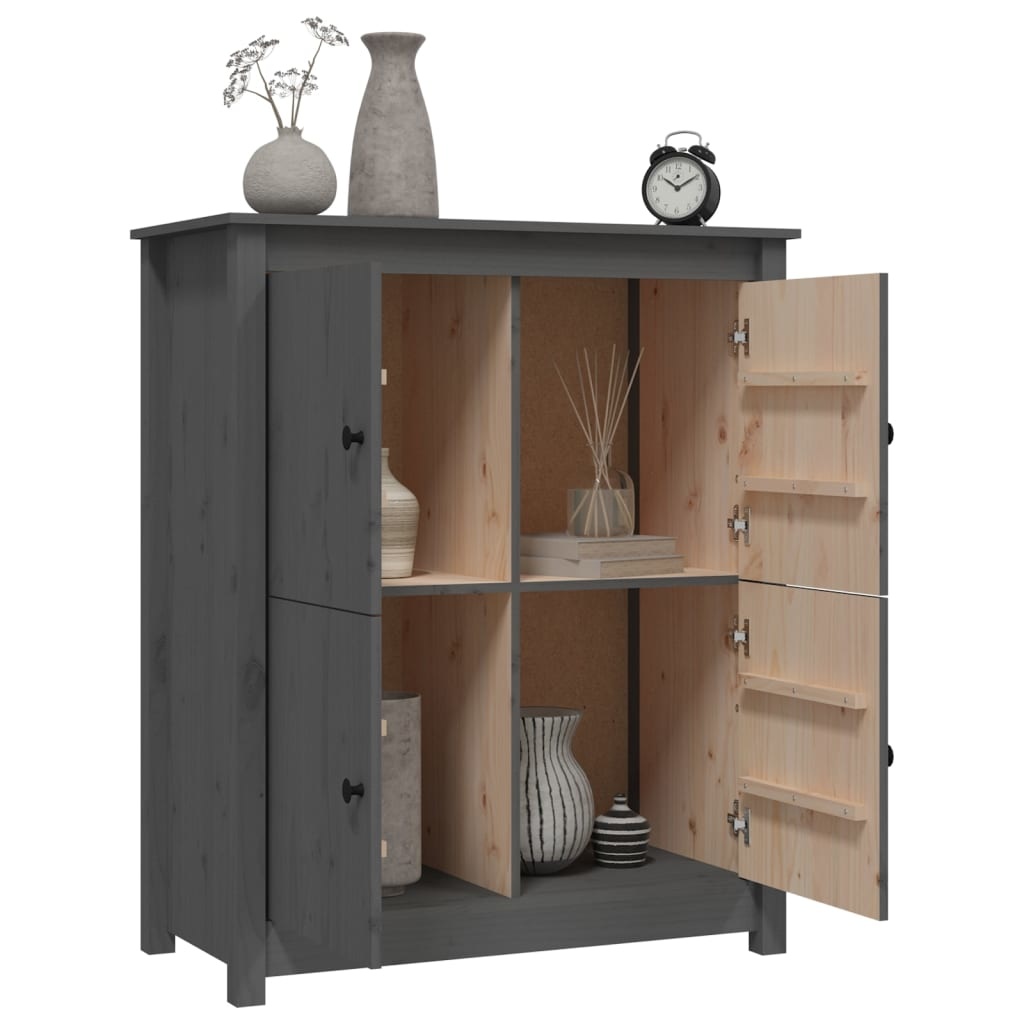 VidaXL Dressoir 83x41,5x100 cm massief grenenhout grijs