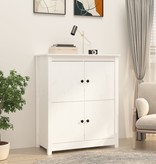 VidaXL Dressoir 83x41,5x100 cm massief grenenhout wit