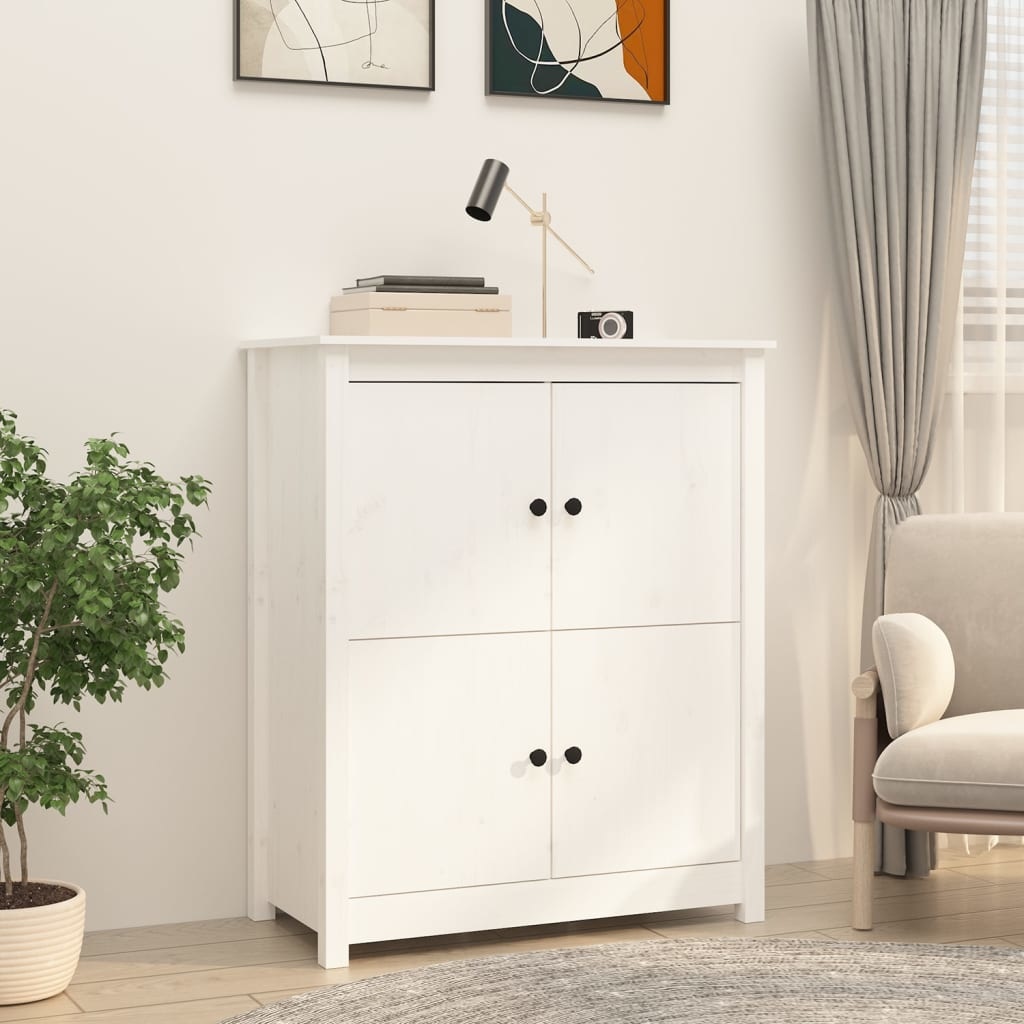 VidaXL Dressoir 83x41,5x100 cm massief grenenhout wit