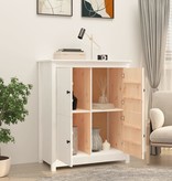 VidaXL Dressoir 83x41,5x100 cm massief grenenhout wit