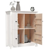 VidaXL Dressoir 83x41,5x100 cm massief grenenhout wit