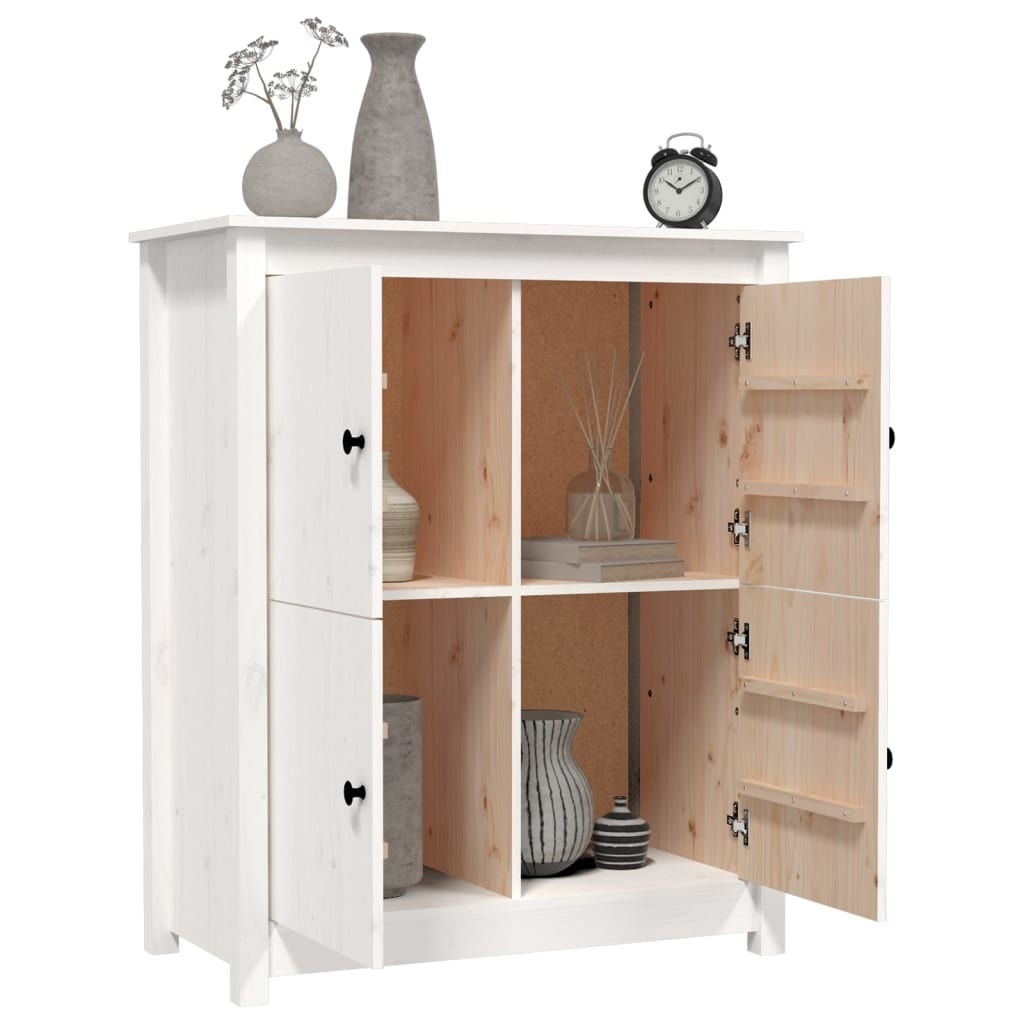 VidaXL Dressoir 83x41,5x100 cm massief grenenhout wit