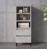 VidaXL Hoge kast 40x36x110 cm bewerkt hout betongrijs