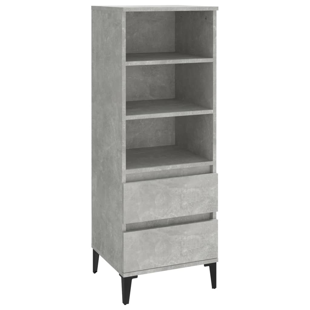 VidaXL Hoge kast 40x36x110 cm bewerkt hout betongrijs