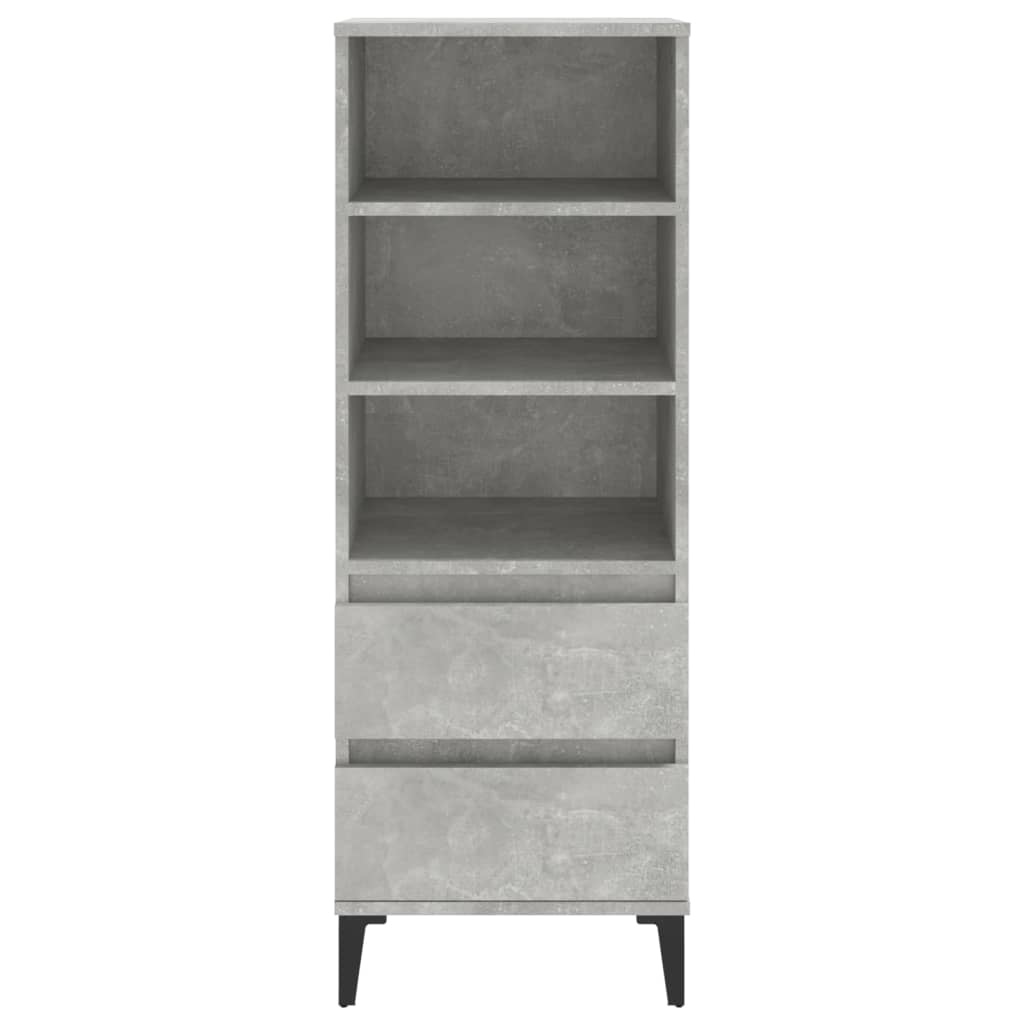 VidaXL Hoge kast 40x36x110 cm bewerkt hout betongrijs