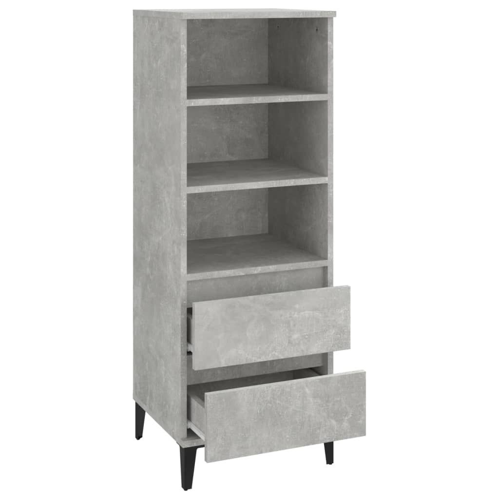 VidaXL Hoge kast 40x36x110 cm bewerkt hout betongrijs