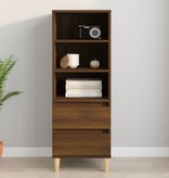 VidaXL Hoge kast 40x36x110 cm bewerkt hout bruineiken