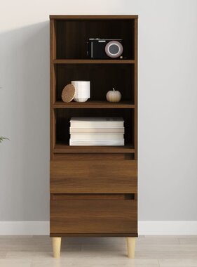 VidaXL Hoge kast 40x36x110 cm bewerkt hout bruineiken
