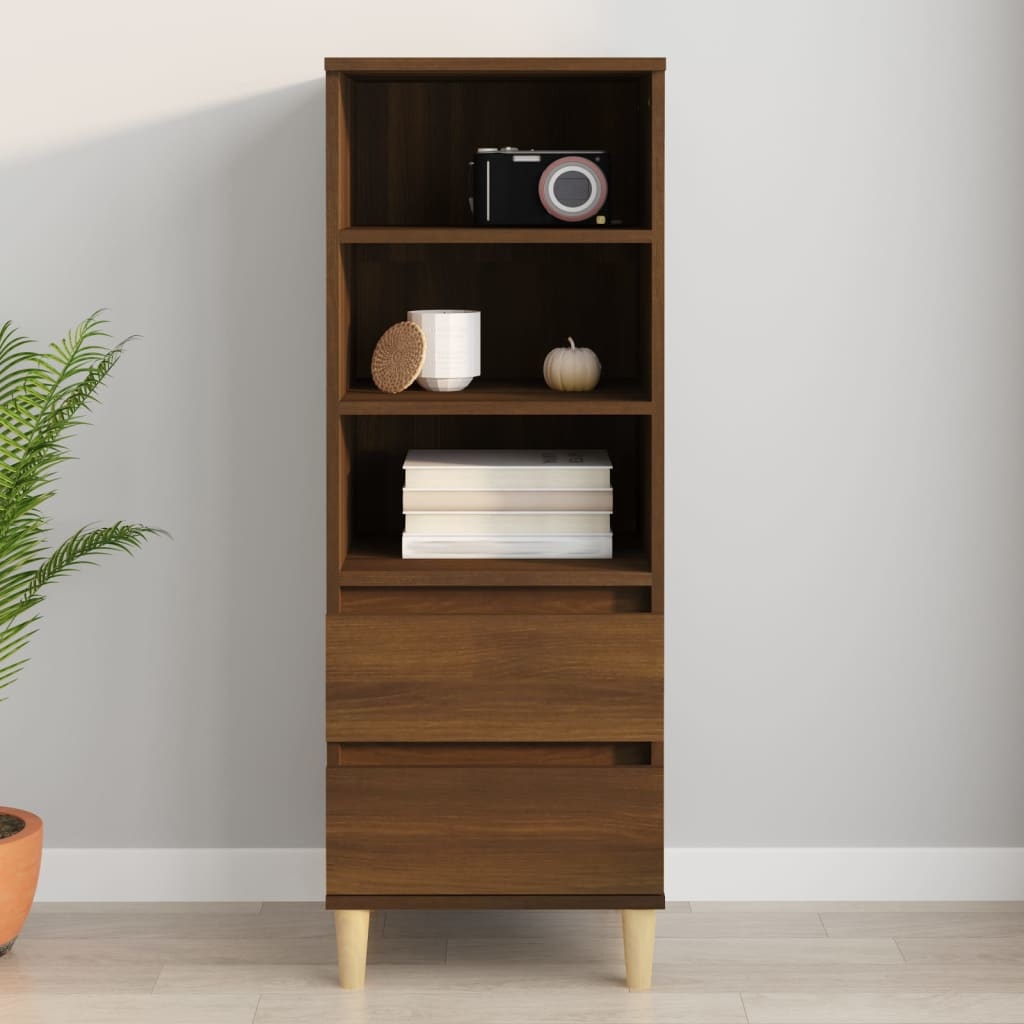 VidaXL Hoge kast 40x36x110 cm bewerkt hout bruineiken