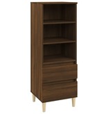 VidaXL Hoge kast 40x36x110 cm bewerkt hout bruineiken