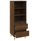 VidaXL Hoge kast 40x36x110 cm bewerkt hout bruineiken