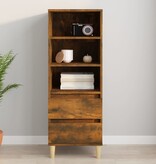 VidaXL Hoge kast 40x36x110 cm bewerkt hout gerookt eiken