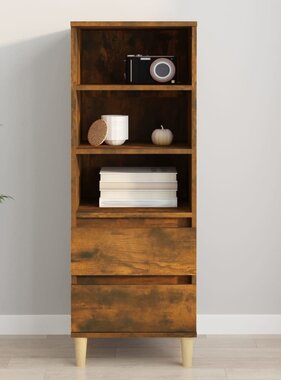 VidaXL Hoge kast 40x36x110 cm bewerkt hout gerookt eiken
