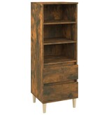 VidaXL Hoge kast 40x36x110 cm bewerkt hout gerookt eiken