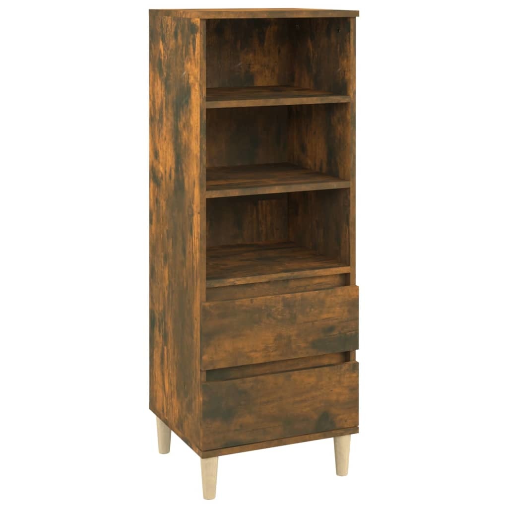 VidaXL Hoge kast 40x36x110 cm bewerkt hout gerookt eiken