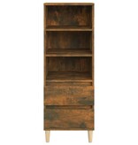 VidaXL Hoge kast 40x36x110 cm bewerkt hout gerookt eiken