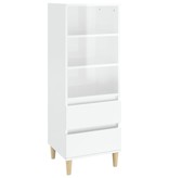 VidaXL Hoge kast 40x36x110 bewerkt hout hoogglans wit