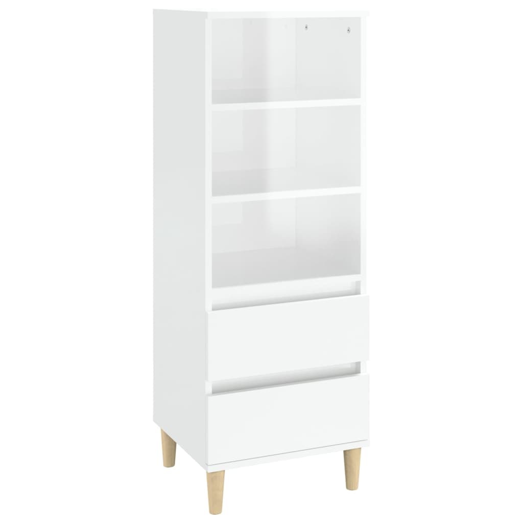 VidaXL Hoge kast 40x36x110 bewerkt hout hoogglans wit