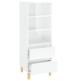 VidaXL Hoge kast 40x36x110 bewerkt hout hoogglans wit