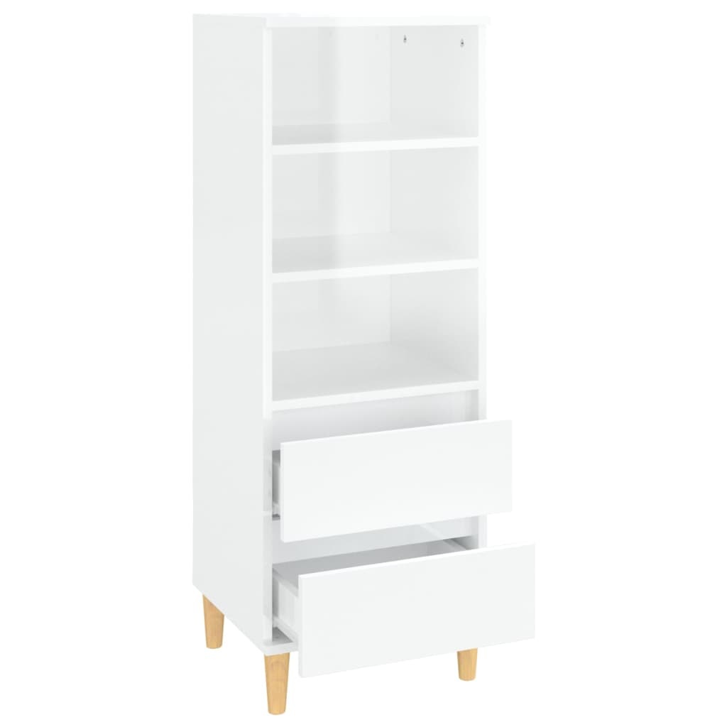 VidaXL Hoge kast 40x36x110 bewerkt hout hoogglans wit